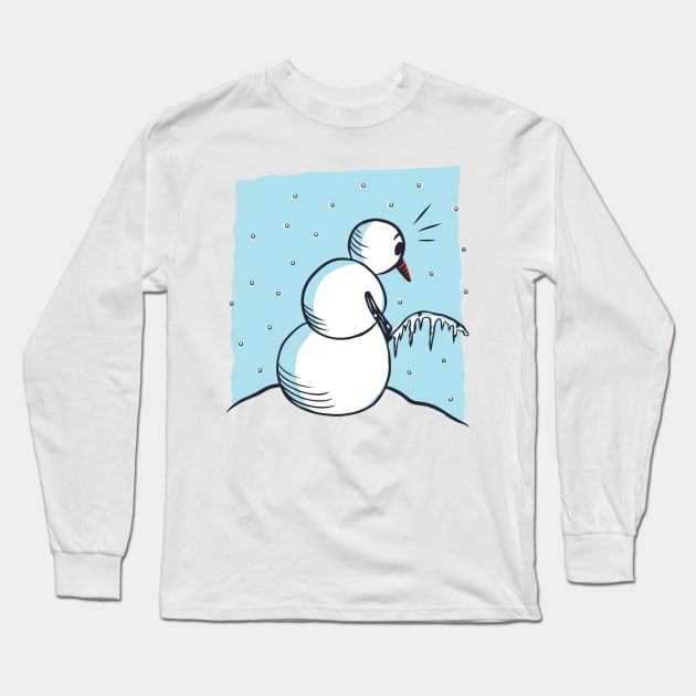 Snowman Peeing Long Sleeve T-Shirt by madeinchorley